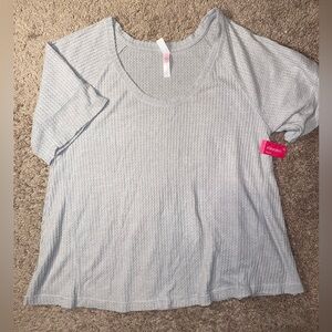 NEW XHilaration Sleepwear Women's Size Large Gray Polyester Night Comfy Top